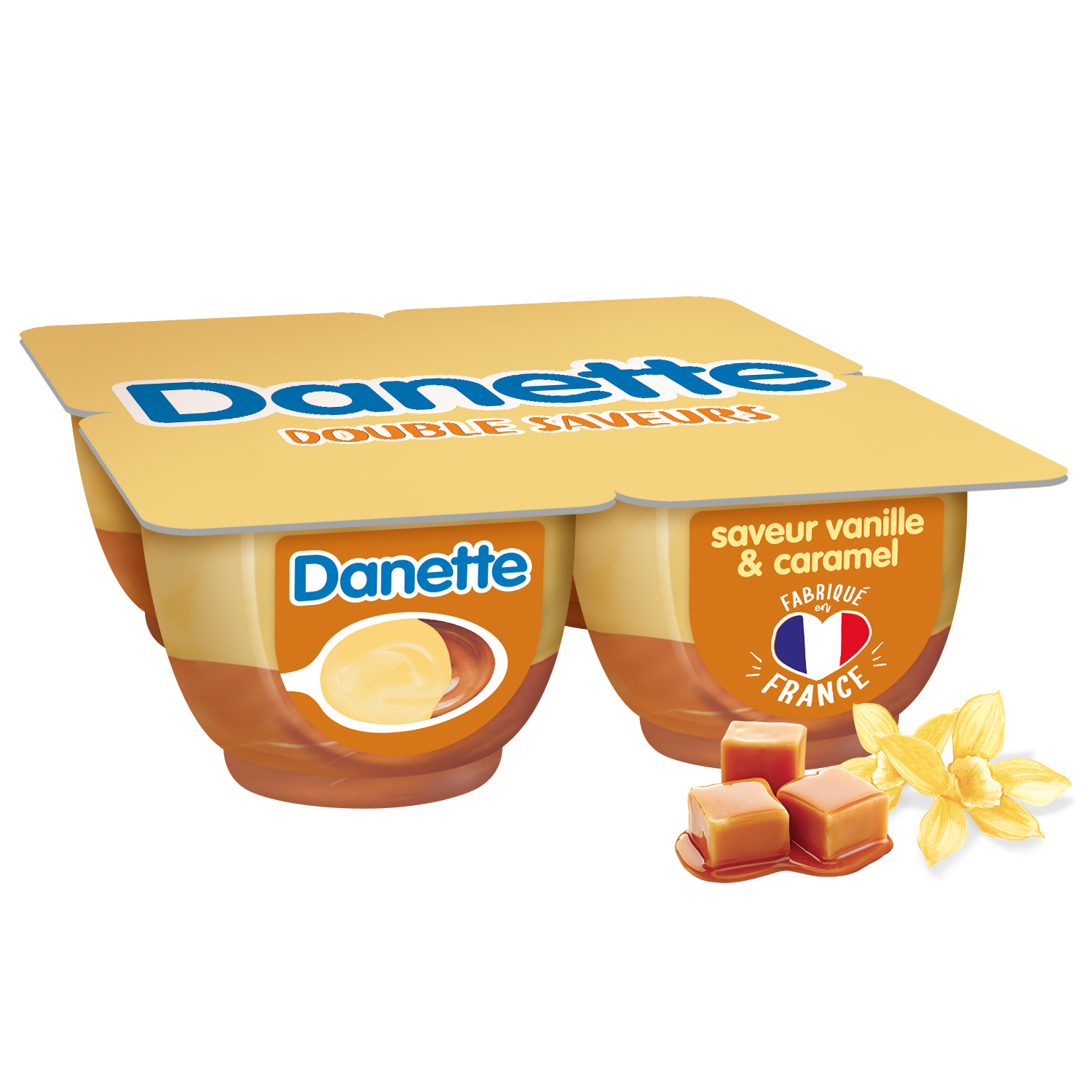 Danette双香草味&;焦糖
