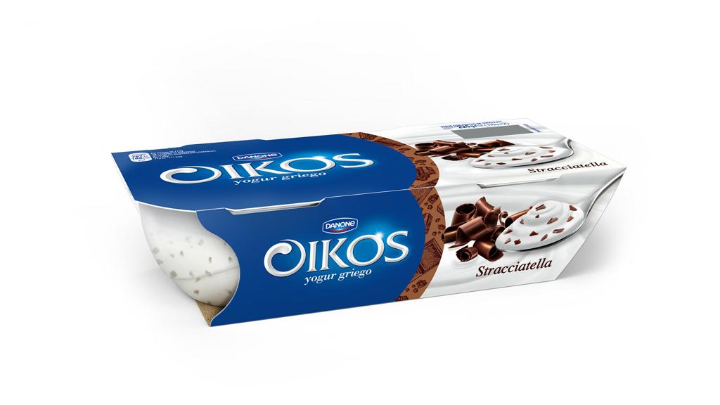 Packshot Oikos saveur Stracciatella 包装Oikos saver Stracciatella